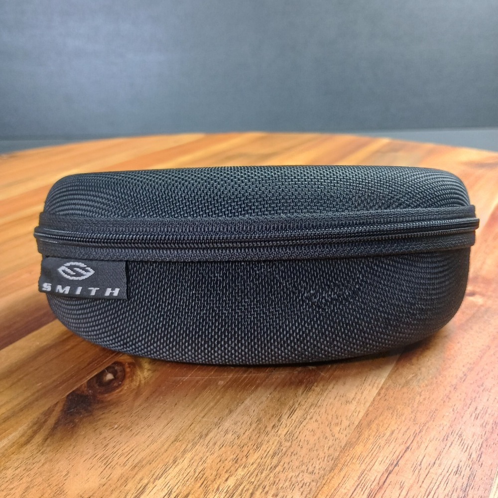 Smith Optics Black Zip Sunglasses Hardcase Softcase Zipper Closure Clamshell